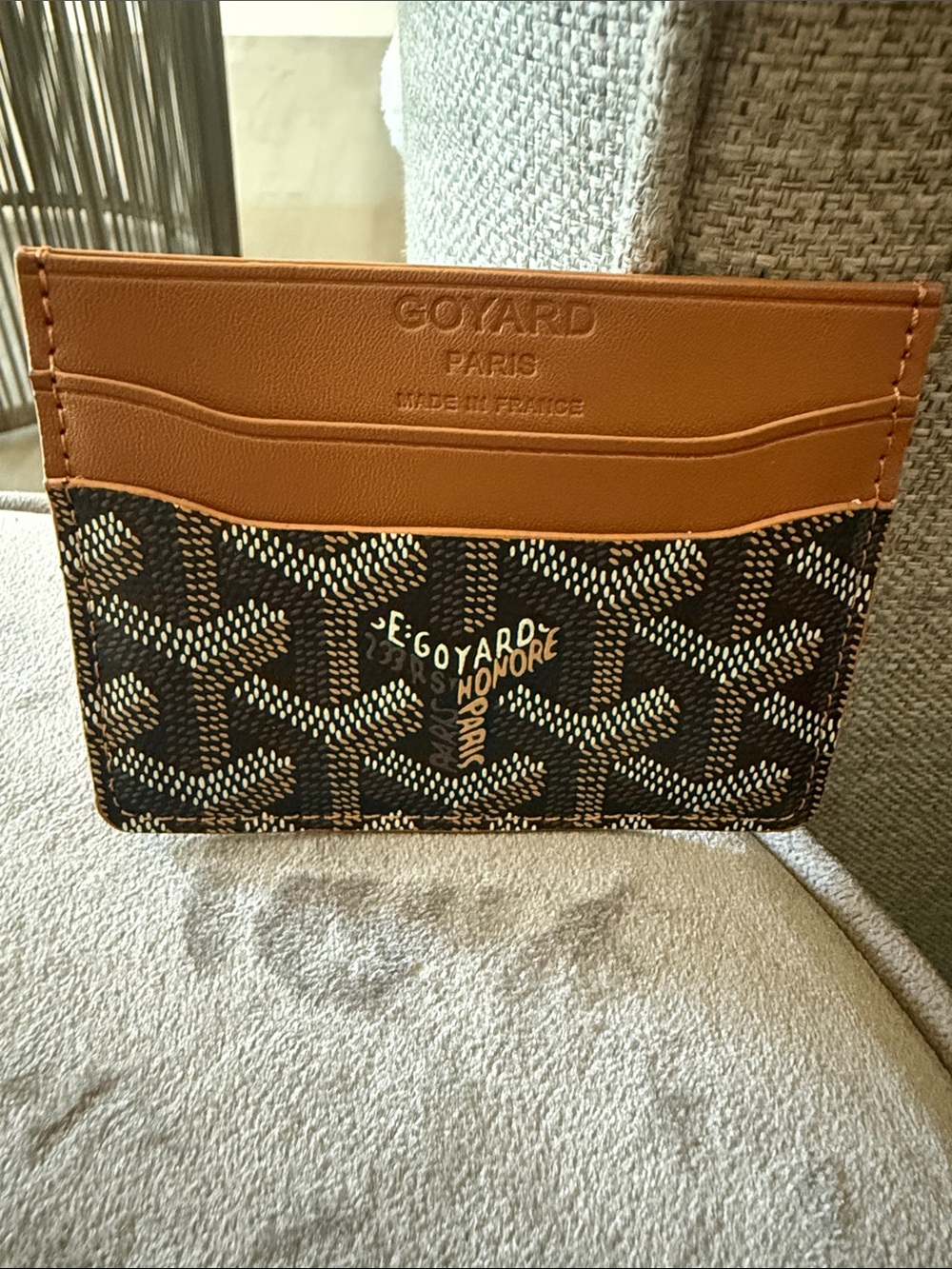 Goyard Card Holder Wallet Brown Black